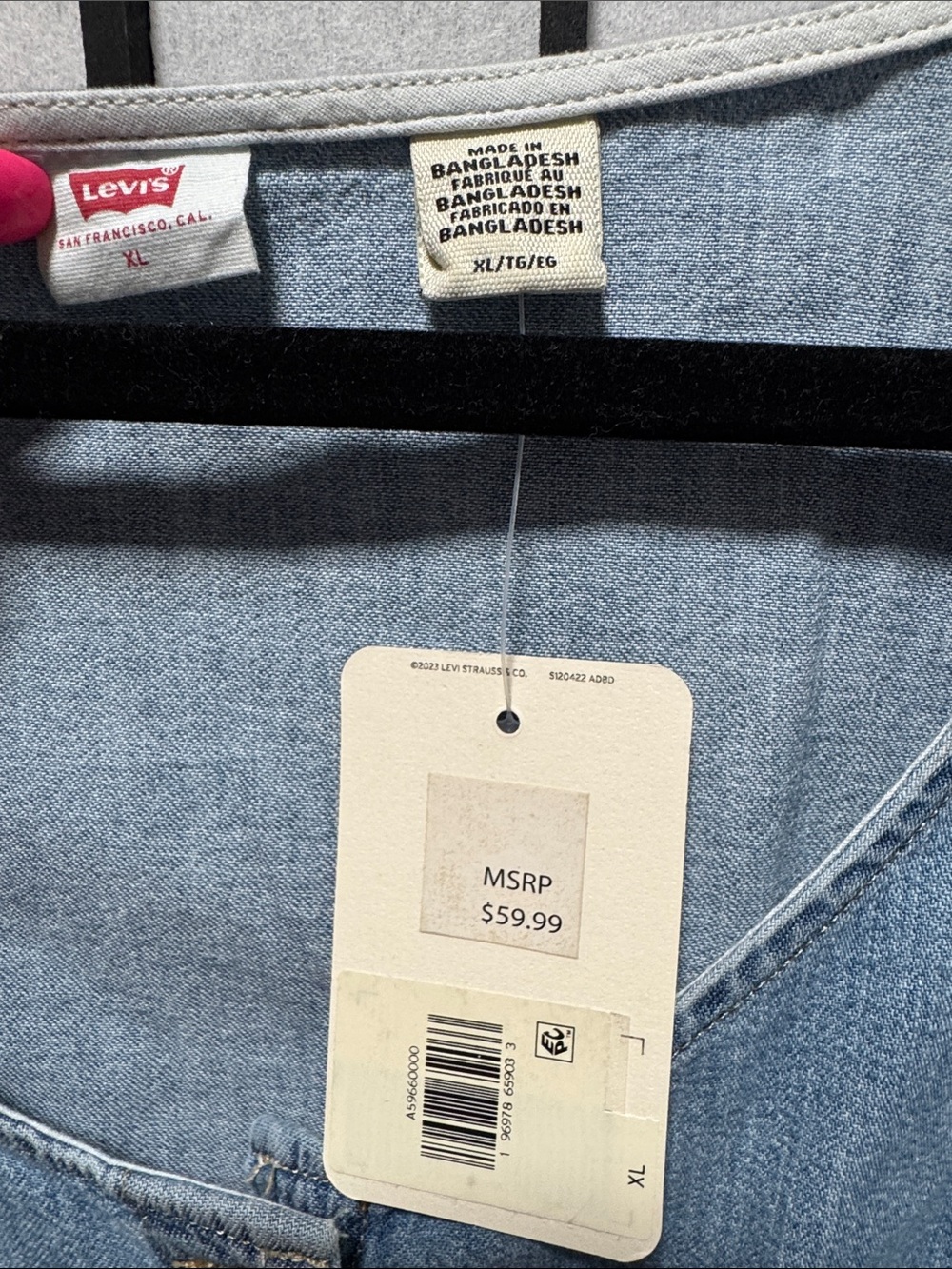 Levi’s Corset Daryn Denim Top Size XL NWT - Picture 8 of 14
